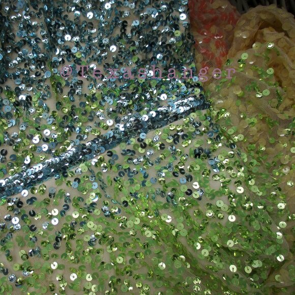 NWT Mac Duggal Sequin Gradient Multi Pastel Color Evening Gown Size 4 5691 - Picture 5 of 10